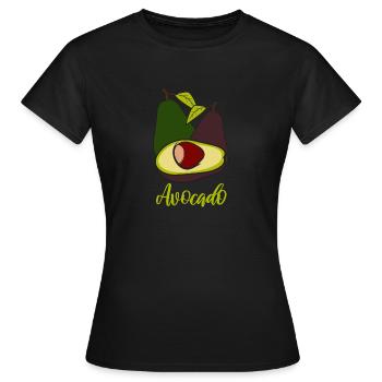 Avocado fruit - Frauen T-Shirt - Schwarz - Vorne - AI Model Female 172 dark (172cm)