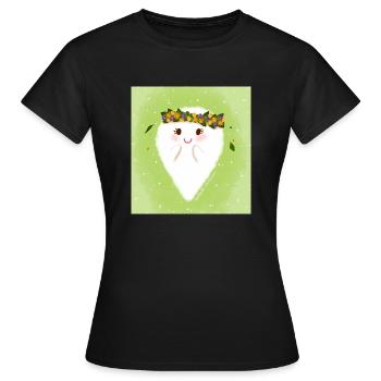 Blumenkind - Frauen T-Shirt - Schwarz - Vorne - AI Model Female 172 dark (172cm)