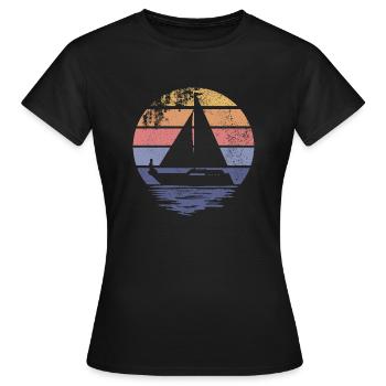 voilier voilier voilier voilier voilier voilier - T-shirt Femme - noir - Devant - AI Model Female 172 dark (172cm)