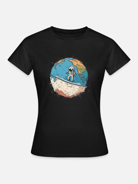 Astronaut - Frauen T-Shirt - Schwarz