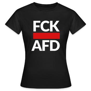 FCK AFD - Frauen T-Shirt - Schwarz - Vorne - AI Model Female 172 dark (172cm)