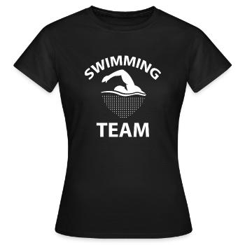 Swimming Swimmer Swim - Women's T-Shirt - black - Front - AI Model Female 172 dark (172cm)