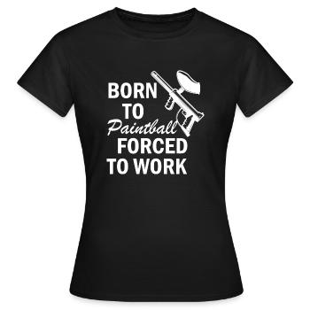 Paintball Airsoft - Frauen T-Shirt - Schwarz - Vorne - AI Model Female 172 dark (172cm)
