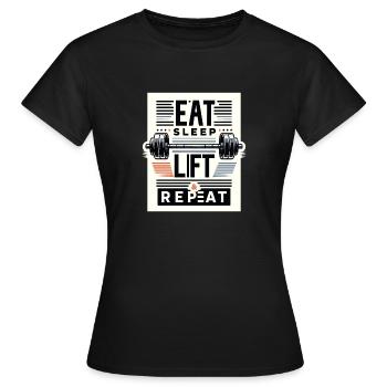 Gym Mantra Fett - Frauen T-Shirt - Schwarz - Vorne - AI Model Female 172 dark (172cm)