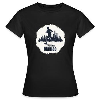 Stadtbild Marathonläufer - Frauen T-Shirt - Schwarz - Vorne - AI Model Female 172 dark (172cm)