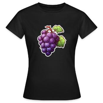 Vignes bleues - T-shirt Femme - noir - Devant - AI Model Female 172 dark (172cm)