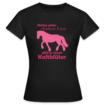 Kaltblut Motiv 2 - Frauen T-Shirt - Schwarz - Vorne - AI Model Female 172 dark (172cm)