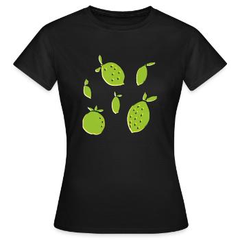 citron orange citron vert - T-shirt Femme - noir - Devant - AI Model Female 172 dark (172cm)