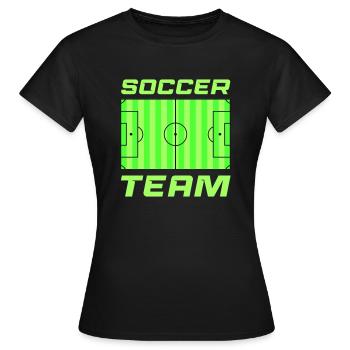 Lawn Football Soccer - Women's T-Shirt - black - Front - AI Model Female 172 dark (172cm)