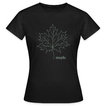 Maple. - Women's T-Shirt - black - Front - AI Model Female 172 dark (172cm)