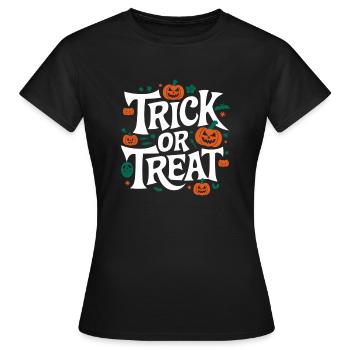 Trick or Treat - Frauen T-Shirt - Schwarz - Vorne - AI Model Female 172 dark (172cm)