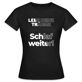 Sleep on - Women's T-Shirt - black - Front - AI Model Female 172 dark (172cm)