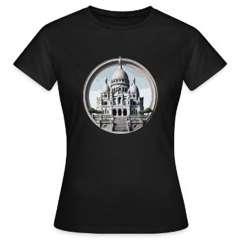 Basilique du Sacré Cœur - Frauen T-Shirt - Schwarz - Vorne - AI Model Female 172 dark (172cm)