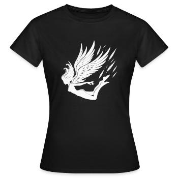 Ange déchu - T-shirt Femme - noir - Devant - AI Model Female 172 dark (172cm)