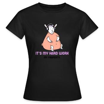 Fitness Funny Quote - Frauen T-Shirt - Schwarz - Vorne - AI Model Female 172 dark (172cm)