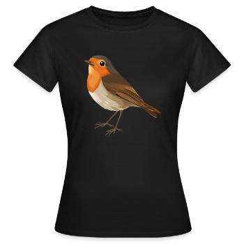 Robin - Women's T-Shirt - black - Front - AI Model Female 172 dark (172cm)