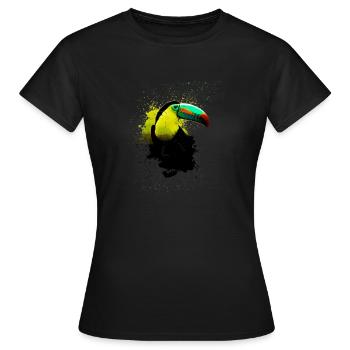 Toucan - Frauen T-Shirt - Schwarz - Vorne - AI Model Female 172 dark (172cm)