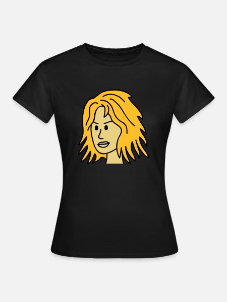 Angry Woman Face - Frauen T-Shirt - Schwarz