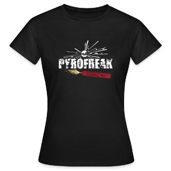 Pyro Freak - Frauen T-Shirt - Schwarz - Vorne - AI Model Female 172 dark (172cm)