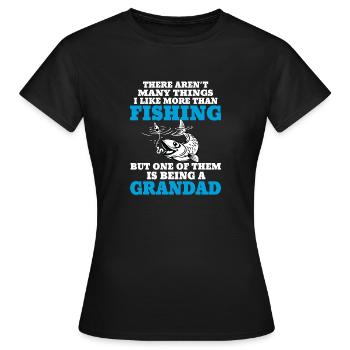 Fishing Grandad - Women's T-Shirt - black - Front - AI Model Female 172 dark (172cm)