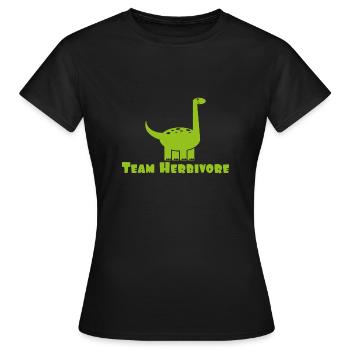 Team Herbivore Vegan Vegetarier Geschenk - Frauen T-Shirt - Schwarz - Vorne - AI Model Female 172 dark (172cm)