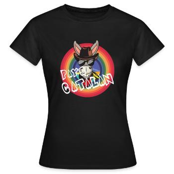 Pays catalan - T-shirt Femme - noir - Devant - AI Model Female 172 dark (172cm)