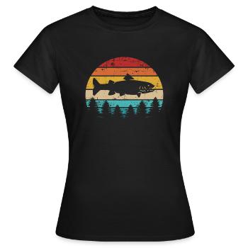 Forelle - Frauen T-Shirt - Schwarz - Vorne - AI Model Female 172 dark (172cm)