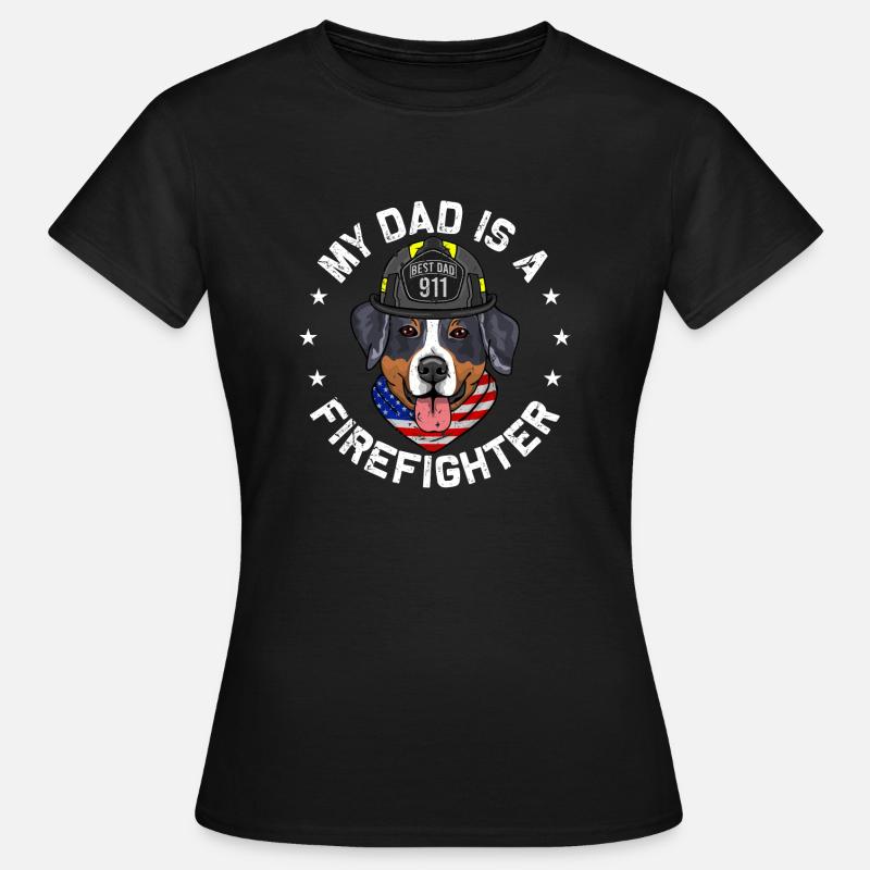 Berner Sennen Fire Brigade Papa - Women's T-Shirt - black