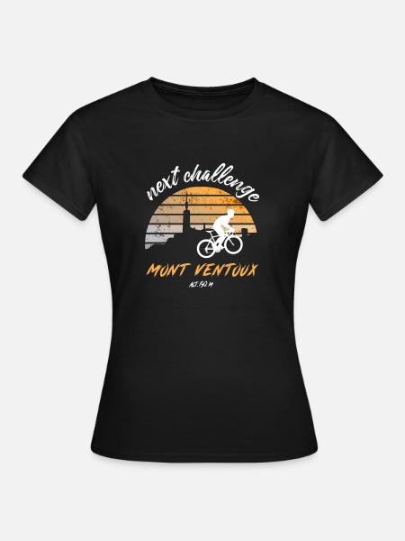 Racefiets Volgende Uitdaging: Mont Ventoux ! - Vrouwen T-shirt - zwart