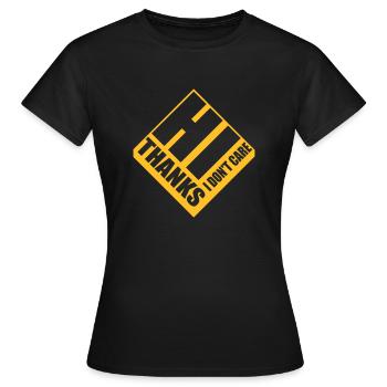 Salut je m’en fiche - T-shirt Femme - noir - Devant - AI Model Female 172 dark (172cm)