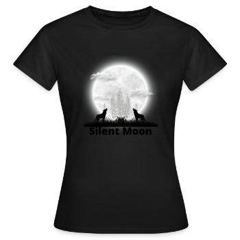 Lune silencieuse - T-shirt Femme - noir - Devant - AI Model Female 172 dark (172cm)