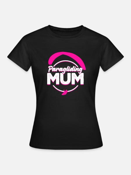 Paragliding Mum pink - Women's T-Shirt - black