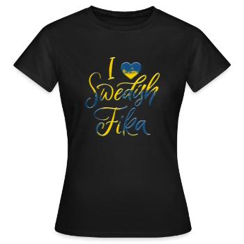Sweden Sweden Viking Norden Scandinavia fika - Women's T-Shirt - black - Front - AI Model Female 172 dark (172cm)
