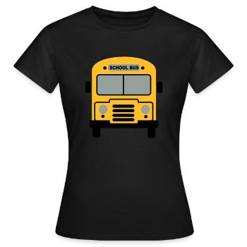 Schulbus - Frauen T-Shirt - Schwarz - Vorne - AI Model Female 172 dark (172cm)