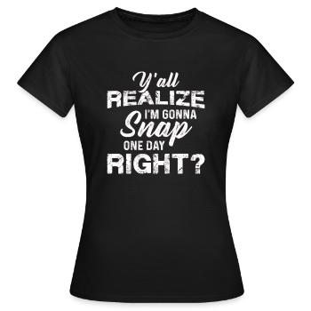 Ich werde lustige T-Shirts schnappen - Frauen T-Shirt - Schwarz - Vorne - AI Model Female 172 dark (172cm)