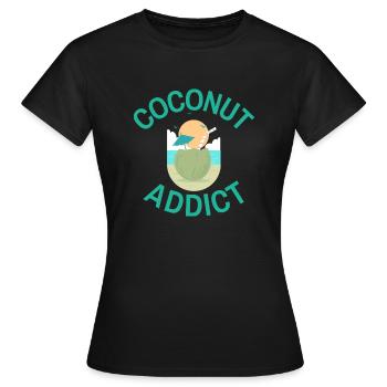 Coconut Addict Shirt - Frauen T-Shirt - Schwarz - Vorne - AI Model Female 172 dark (172cm)