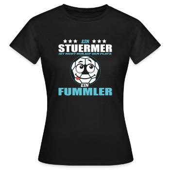 Fussballer fummeln gern - Frauen T-Shirt - Schwarz - Vorne - AI Model Female 172 dark (172cm)