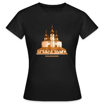 Waldsassen Kappl Trinity Church Bavaria - Women's T-Shirt - black - Front - AI Model Female 172 dark (172cm)