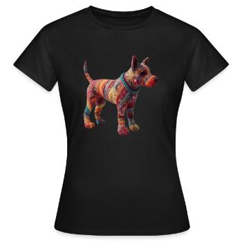 Connu comme un chien coloré est un dicton - T-shirt Femme - noir - Devant - AI Model Female 172 dark (172cm)