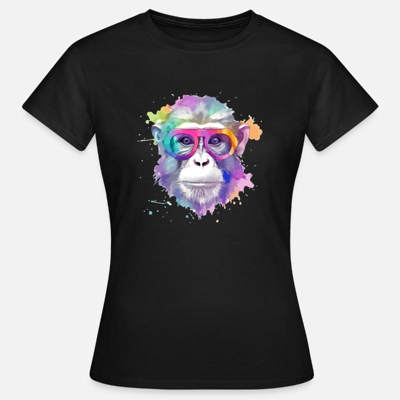 Koki der Schimpanse - Frauen T-Shirt - Schwarz