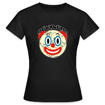 CLOWNWORLD - T-shirt Femme - noir - Devant - AI Model Female 172 dark (172cm)