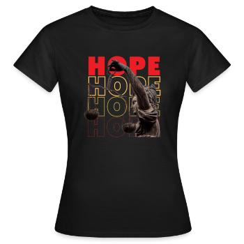 Espoir - T-shirt Femme - noir - Devant - AI Model Female 172 dark (172cm)