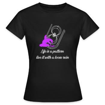 life is a pattern - Women's T-Shirt - black - Front - AI Model Female 172 dark (172cm)