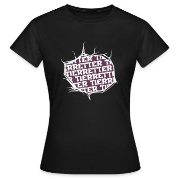 tierrecht gemüse tierliebhaber fleischfrei frauen - Frauen T-Shirt - Schwarz - Vorne - AI Model Female 172 dark (172cm)