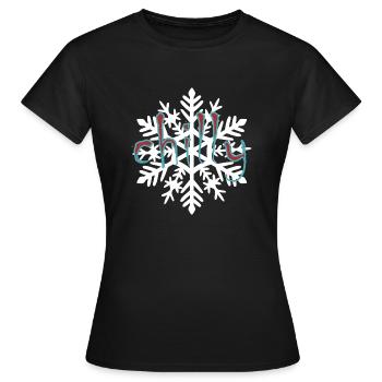 kalter Schnee - Frauen T-Shirt - Schwarz - Vorne - AI Model Female 172 dark (172cm)