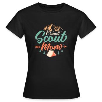 Scout Mom's Journey: Love & Dedication Tee - Frauen T-Shirt - Schwarz - Vorne - AI Model Female 172 dark (172cm)