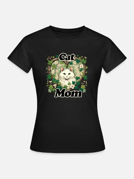 Katzen-Mama - Frauen T-Shirt - Schwarz