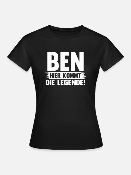 Vorname Ben - Frauen T-Shirt - Schwarz