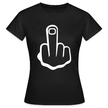 Middle finger - Women's T-Shirt - black - Front - AI Model Female 172 dark (172cm)