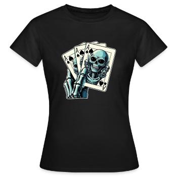 Jeu de cartes Alien - T-shirt Femme - noir - Devant - AI Model Female 172 dark (172cm)
